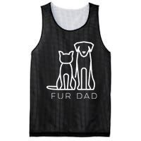 Fur Dad Pet Lover Cat Dog Dad Husband Funny Fathers Day Wife Mesh Reversible Basketball Jersey Tank