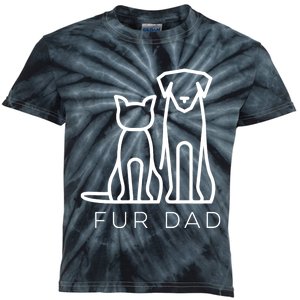 Fur Dad Pet Lover Cat Dog Dad Husband Funny Fathers Day Wife Kids Tie-Dye T-Shirt