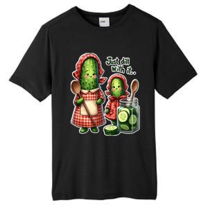 Funny Dill Pickle Just Dill With It Cucumber Design Gift Tall Fusion ChromaSoft Performance T-Shirt