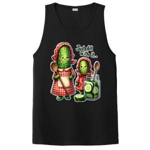 Funny Dill Pickle Just Dill With It Cucumber Design Gift PosiCharge Competitor Tank