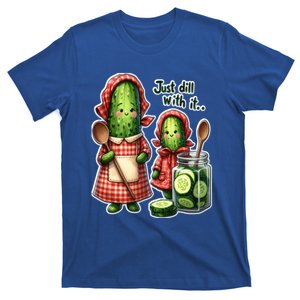 Funny Dill Pickle Just Dill With It Cucumber Design Gift T-Shirt