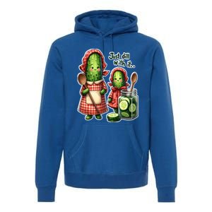 Funny Dill Pickle Just Dill With It Cucumber Design Gift Premium Hoodie