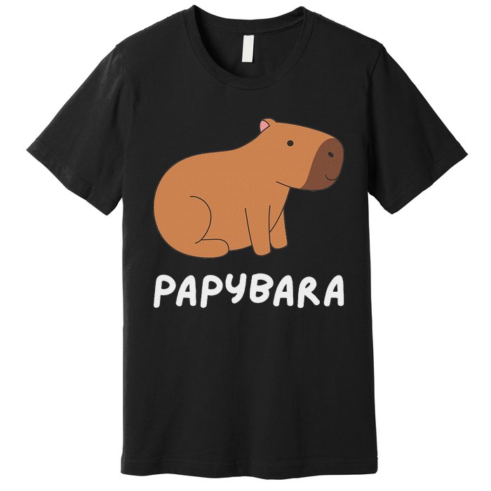 FatherS Day Papybara Funny Capybara For Dads Premium T-Shirt