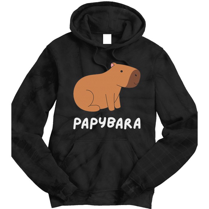 FatherS Day Papybara Funny Capybara For Dads Tie Dye Hoodie