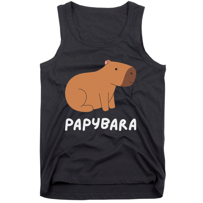 FatherS Day Papybara Funny Capybara For Dads Tank Top