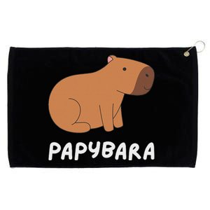 FatherS Day Papybara Funny Capybara For Dads Grommeted Golf Towel