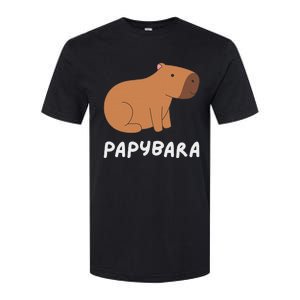 FatherS Day Papybara Funny Capybara For Dads Softstyle CVC T-Shirt