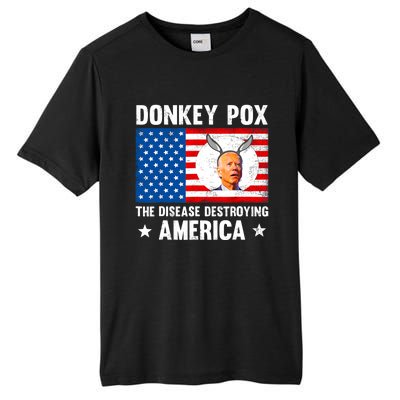 Funny Donkey Pox The Disease Destroying America Anti Biden Tall Fusion ChromaSoft Performance T-Shirt