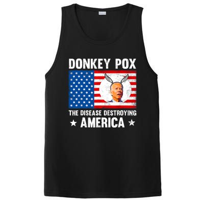 Funny Donkey Pox The Disease Destroying America Anti Biden PosiCharge Competitor Tank