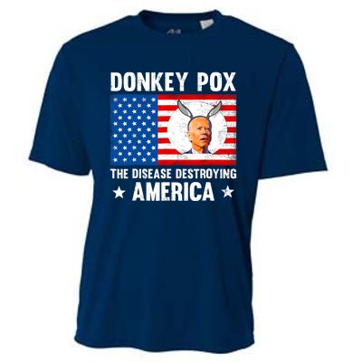 Funny Donkey Pox The Disease Destroying America Anti Biden Cooling Performance Crew T-Shirt