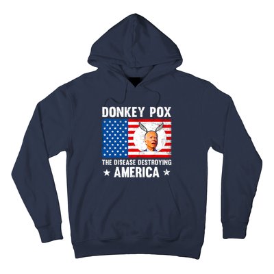 Funny Donkey Pox The Disease Destroying America Anti Biden Hoodie