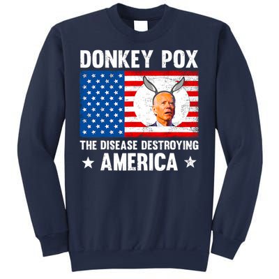 Funny Donkey Pox The Disease Destroying America Anti Biden Sweatshirt