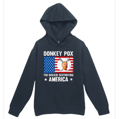 Funny Donkey Pox The Disease Destroying America Anti Biden Urban Pullover Hoodie