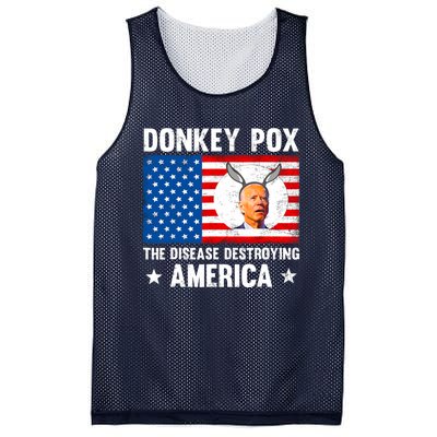 Funny Donkey Pox The Disease Destroying America Anti Biden Mesh Reversible Basketball Jersey Tank