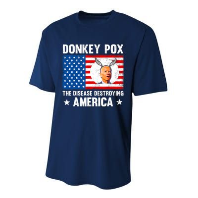 Funny Donkey Pox The Disease Destroying America Anti Biden Performance Sprint T-Shirt