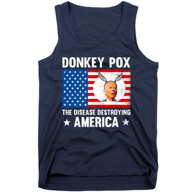 Funny Donkey Pox The Disease Destroying America Anti Biden Tank Top