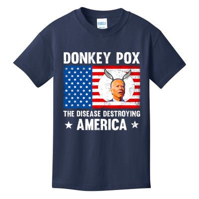 Funny Donkey Pox The Disease Destroying America Anti Biden Kids T-Shirt