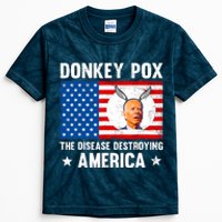 Funny Donkey Pox The Disease Destroying America Anti Biden Kids Tie-Dye T-Shirt