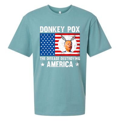 Funny Donkey Pox The Disease Destroying America Anti Biden Sueded Cloud Jersey T-Shirt