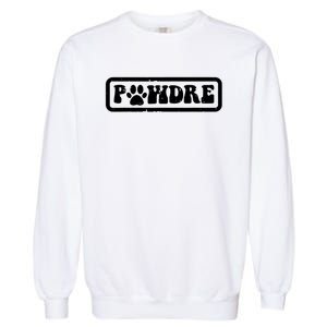 Fathers Day Pawdre Dog Cat Paw Dad Funny Fur Papa Daddy Garment-Dyed Sweatshirt