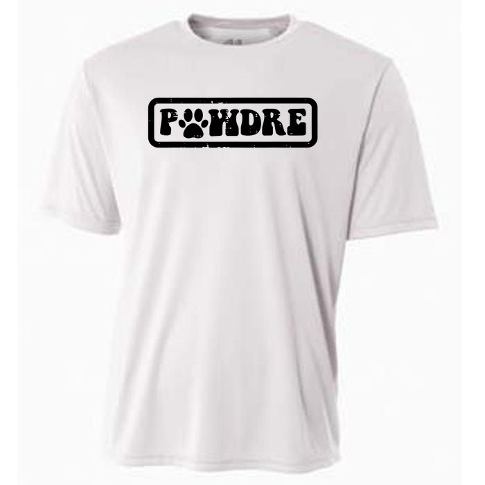 Fathers Day Pawdre Dog Cat Paw Dad Funny Fur Papa Daddy Cooling Performance Crew T-Shirt