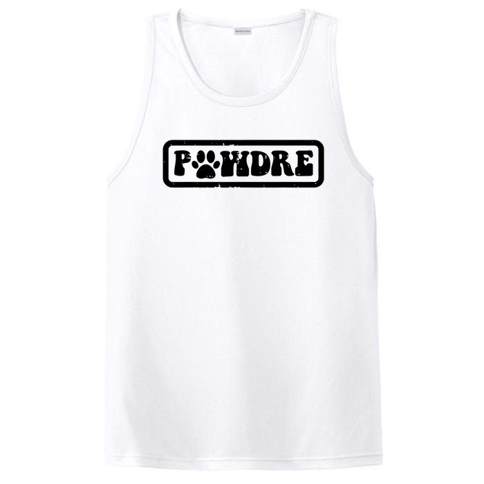 Fathers Day Pawdre Dog Cat Paw Dad Funny Fur Papa Daddy PosiCharge Competitor Tank