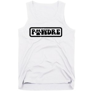 Fathers Day Pawdre Dog Cat Paw Dad Funny Fur Papa Daddy Tank Top