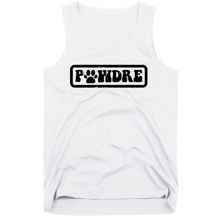 Fathers Day Pawdre Dog Cat Paw Dad Funny Fur Papa Daddy Tank Top