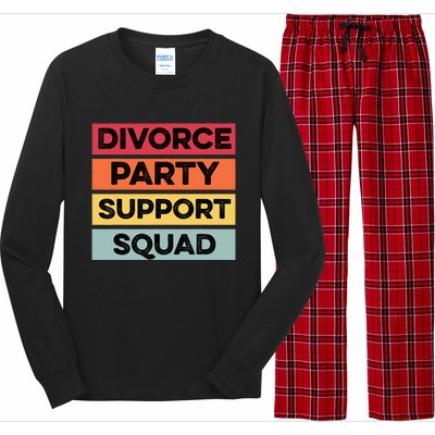 Funny Divorce Party Support Squad Celebration Long Sleeve Pajama Set