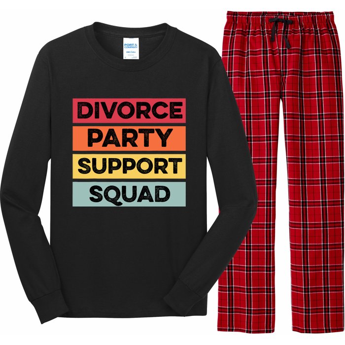 Funny Divorce Party Support Squad Celebration Long Sleeve Pajama Set