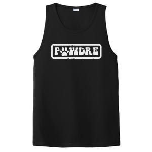 Fathers Day Pawdre Dog Cat Paw Dad Funny Fur Papa Daddy PosiCharge Competitor Tank