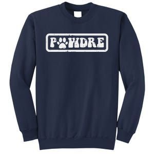 Fathers Day Pawdre Dog Cat Paw Dad Funny Fur Papa Daddy Sweatshirt