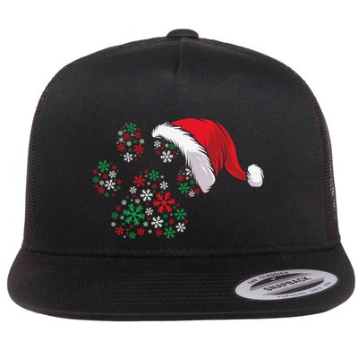 Funny Dog Paw Santa Hat Christmas Puppy Dog Lover Cool Gift Flatbill Hat