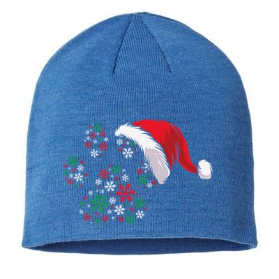Funny Dog Paw Santa Hat Christmas Puppy Dog Lover Cool Gift Sustainable Beanie