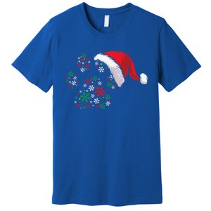 Funny Dog Paw Santa Hat Christmas Puppy Dog Lover Cool Gift Premium T-Shirt