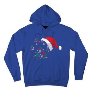 Funny Dog Paw Santa Hat Christmas Puppy Dog Lover Cool Gift Tall Hoodie