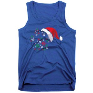 Funny Dog Paw Santa Hat Christmas Puppy Dog Lover Cool Gift Tank Top