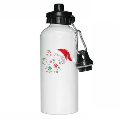 Funny Dog Paw Santa Hat Christmas Puppy Dog Lover Cool Gift Aluminum Water Bottle