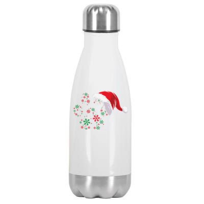 Funny Dog Paw Santa Hat Christmas Puppy Dog Lover Cool Gift Stainless Steel Insulated Water Bottle