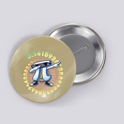 Funny Dabbing Pi Symbol Math Teacher Pi Day Gift Button