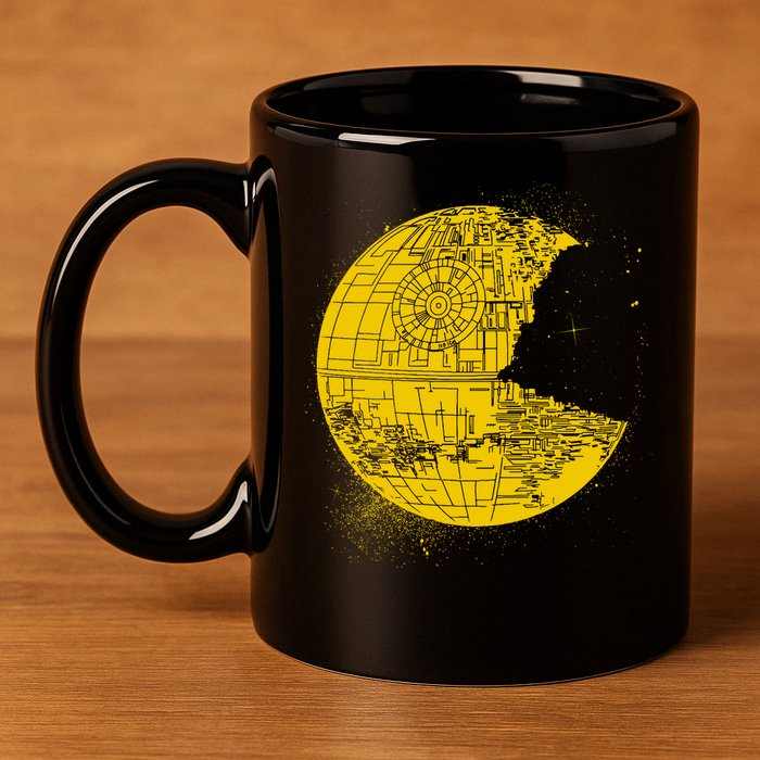 Funny Death Pac 11oz C Handle Ceramic Mug