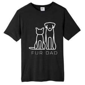 Fur Dad Pet Lover Cat Dog Dad Husband Funny Fathers Day Wife Tall Fusion ChromaSoft Performance T-Shirt