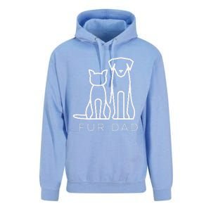 Fur Dad Pet Lover Cat Dog Dad Husband Funny Fathers Day Wife Unisex Surf Hoodie