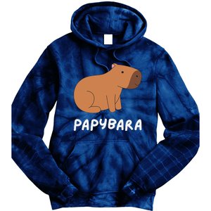 FatherS Day Papybara Funny Capybara For Dads Tie Dye Hoodie