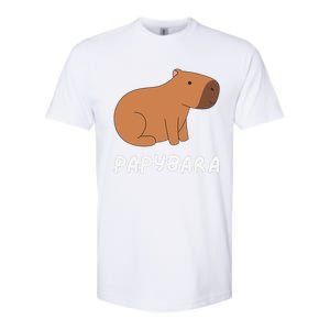 FatherS Day Papybara Funny Capybara For Dads Softstyle CVC T-Shirt