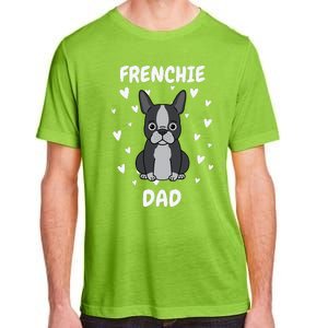 Frenchie Dad Papa Daddy Pa Father For Father’s Day Adult ChromaSoft Performance T-Shirt