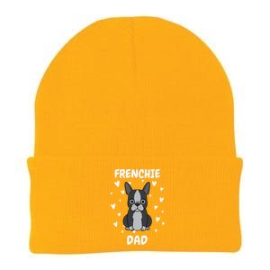 Frenchie Dad Papa Daddy Pa Father For Father’s Day Knit Cap Winter Beanie