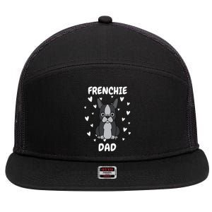 Frenchie Dad Papa Daddy Pa Father For Father’s Day 7 Panel Mesh Trucker Snapback Hat