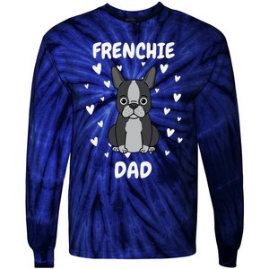 Frenchie Dad Papa Daddy Pa Father For Father’s Day Tie-Dye Long Sleeve Shirt