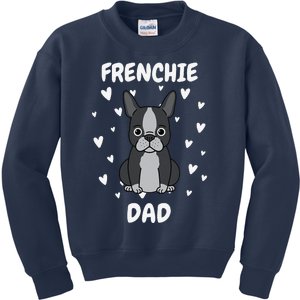 Frenchie Dad Papa Daddy Pa Father For Father’s Day Kids Sweatshirt